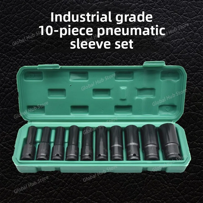 1/2 Deep Impact Wrench 8-24mm Socket Set Hexagon 78mm Length Mechanical Workshop Tool Hexs High Carbon Steel Electric Spanner