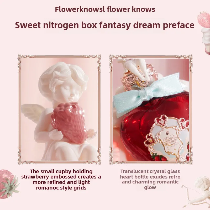 Flowerknows Eau De Parfum The Strawberry Cupid Perfume 1.7 oz / 50ml Lasting Women's Floral Gourmand Perfume for Women for Gifts