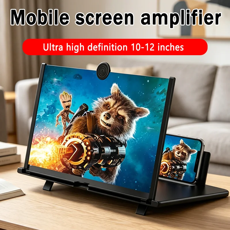 

3D Mobile Phone Screen Amplifier Ultra High Definition Magnifying Glass Foldable Phone Holder for Watching Movies and TV Dramas