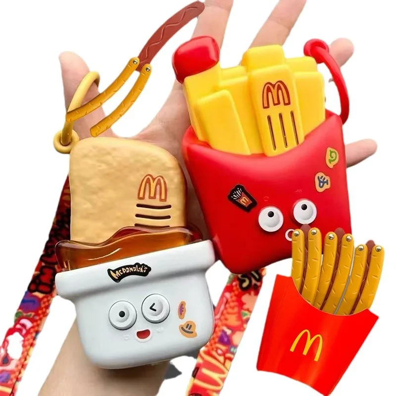 New Mcdonalds Toys Interphone Intercom Chicken Mcnuggets Chips Cartoon Wireless Pager Toy For Children Birthday Kids Gift