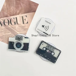 Korean Cute Camera For Magsafe Magnetic Phone Griptok Grip Tok Stand For iPhone 16 Foldable Wireless Charging Case Holder Ring