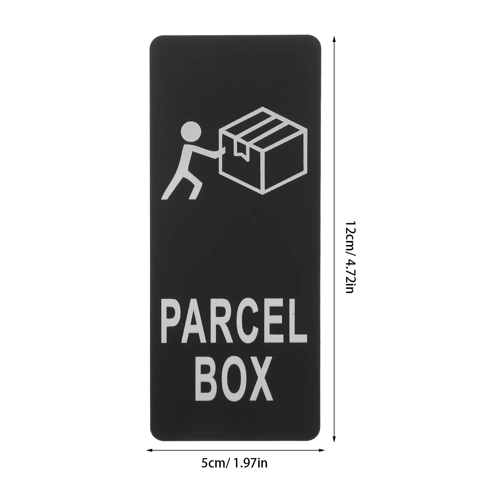2Pcs High-Contrast Parcel Box Identification Sign Weatherproof Acrylic Self-Adhesive Package Collection Label for Home Retail