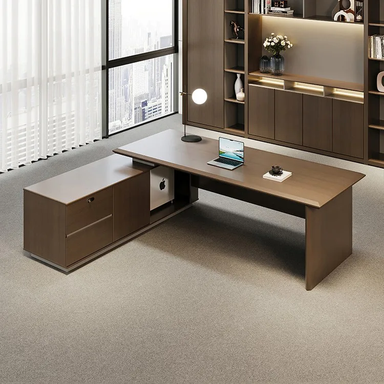 

Легкий роскошный стол начальника, современный минималистский менеджер, элитная офисная мебель, средний диапазон, сочетание стола и стула