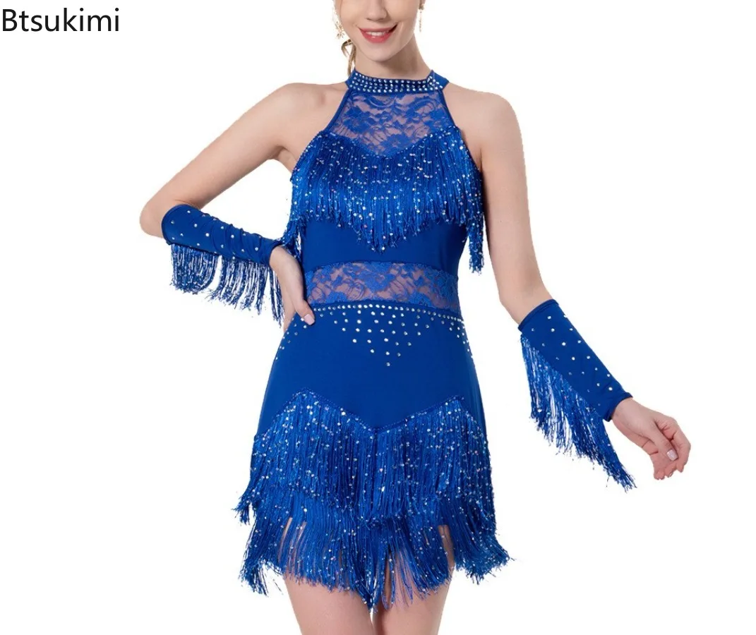 Damen Tanzhose Mit Fransen - Latein Tango Rumba Samba Trainingshose