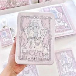 Pink Creative Multifunctional Cute Cat Desktop Makeup Sorting Storage Box Student Stationery Storage Supplies