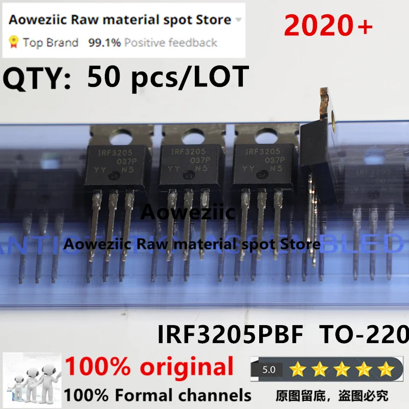 Aowaziic 2022 + 50 pz 100% nuovo originale importato IRF3205 muslimate TO-220 MOS FET 55V 110A 200W