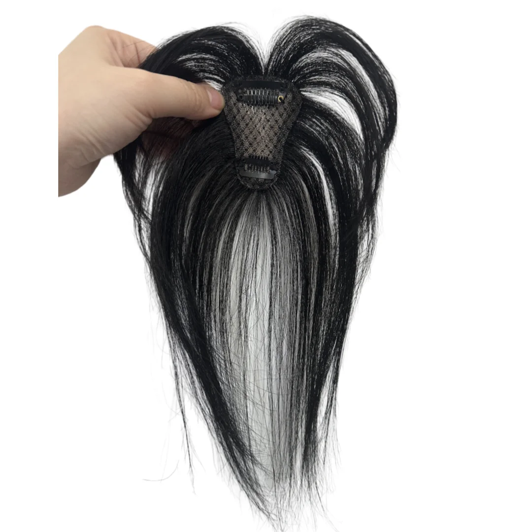 الشعر البشري الطبيعي القبعات العالية مع الانفجارات الهوائية ثلاثية الأبعاد للنساء قاعدة الدانتيل المصنوعة يدويا قطع الشعر غير مرئية كليب في وصلات شعر بشرية