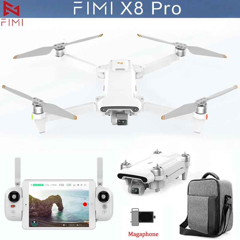 FIMI X8 Pro Camera Drone 4K Professional HD Camera 3-Axis Mechanical Gimbal Smart Obstacle Avoidance RC Quadcopter Toys