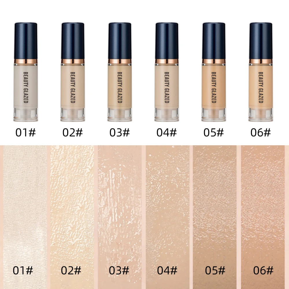 Liquid Foundation Soft Matte Concealer 6 Colors Foundation Contour Palette Concealer Primer Base Professional Face Make Up