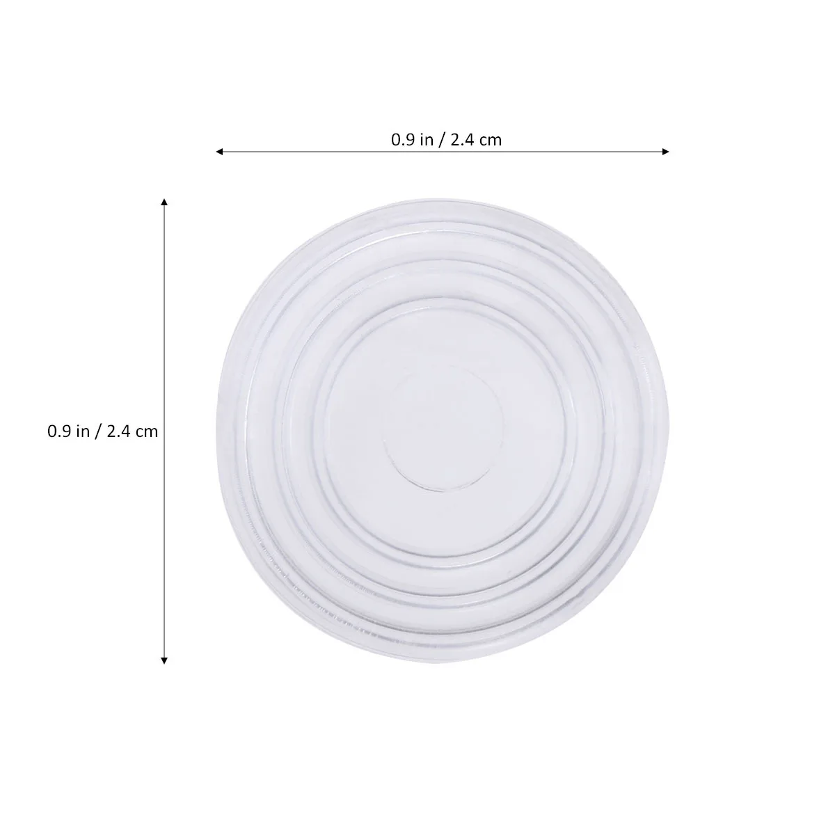 18 pcs Glass Table Pads Round Furniture Bumpers Transparent Non-Slip Rubber Mat For Cabinet Drawer Protection Dust Proof Kitchen