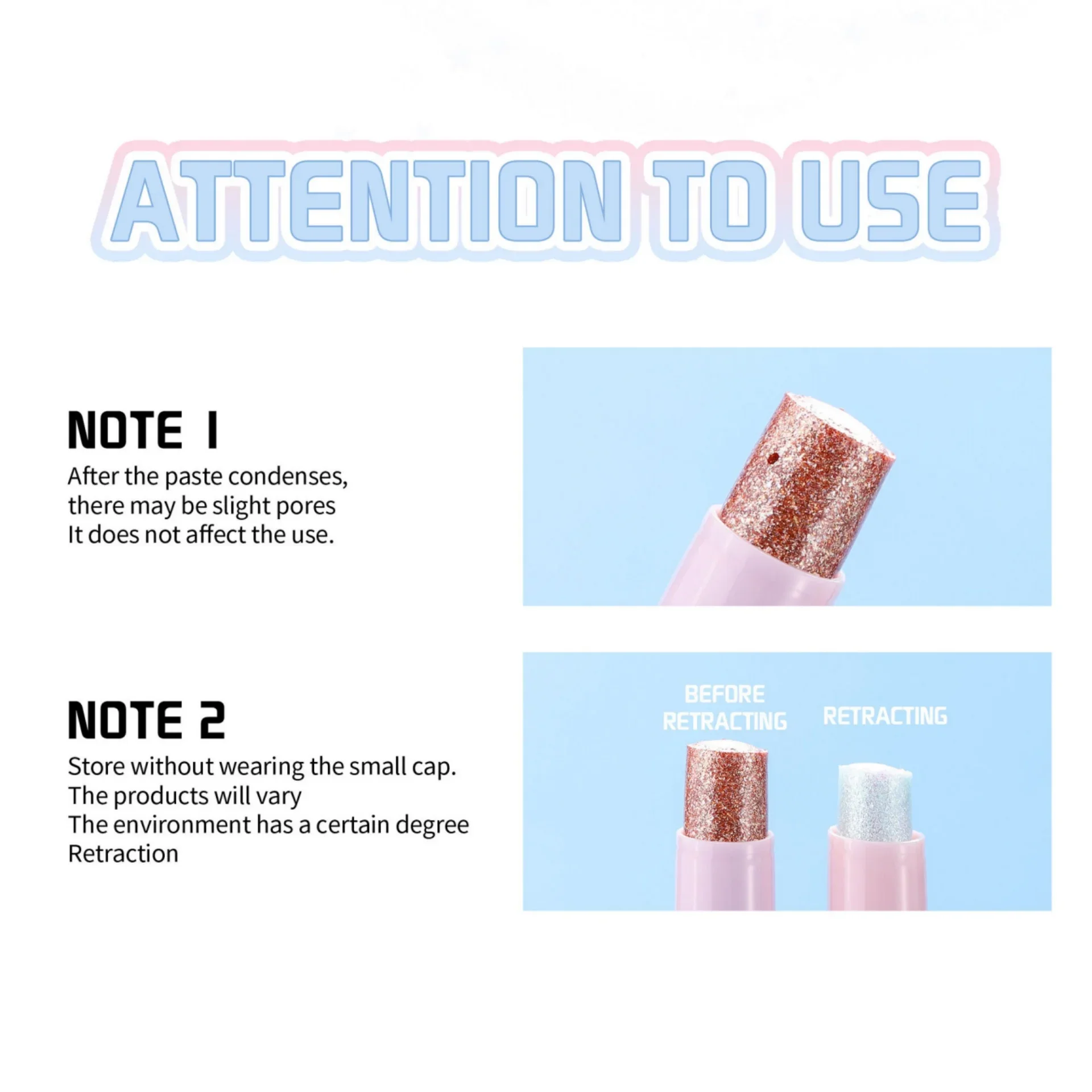 HANDAIYAN Eyeshadow Stick Jelly Eyeshadow Highlight Stick Pearly Brighten Long Lasting Glitter Multi-Functional Eye Contouring