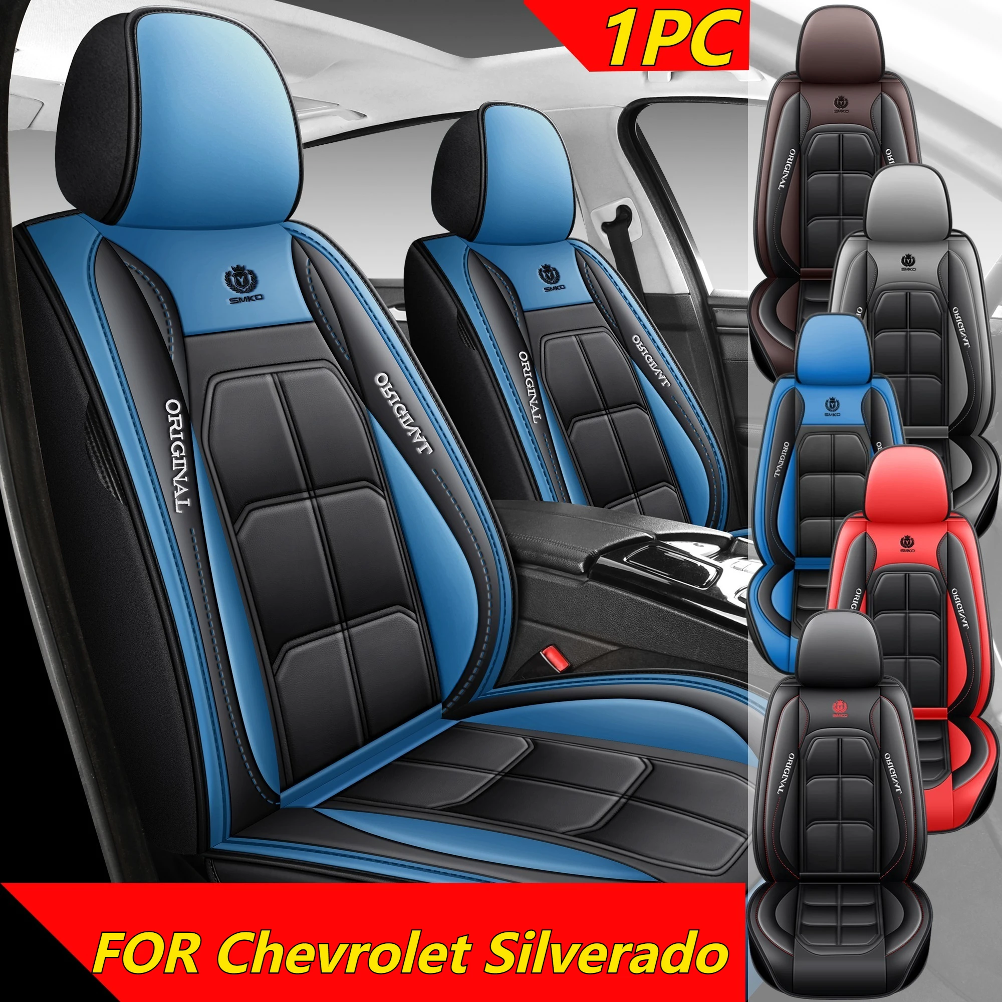 

FOR Chevrolet Silverado Car seat cover waterproof artificial leather soft and comfortable full wrap muscle seat cover