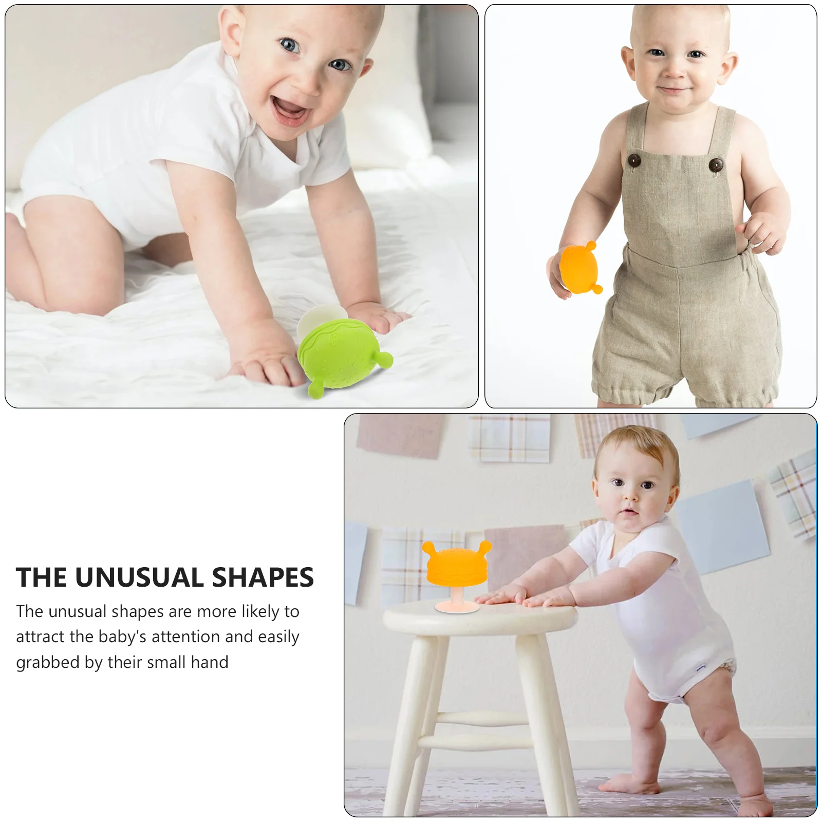 

3 шт., силиконовый грибной детский прорезыватель, красочный детский прорезыватель для зубов, сенсорная ванна, подарок, детская игрушка для прорезывания зубов, игрушка для прорезывания зубов