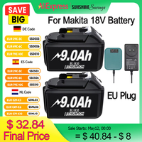 9Ah For Makita 18V Battery 18650 Lithium-ion Battery Replacement Battery For Makita BL1830 BL1860 BL1890 LXT400 Power Tools
