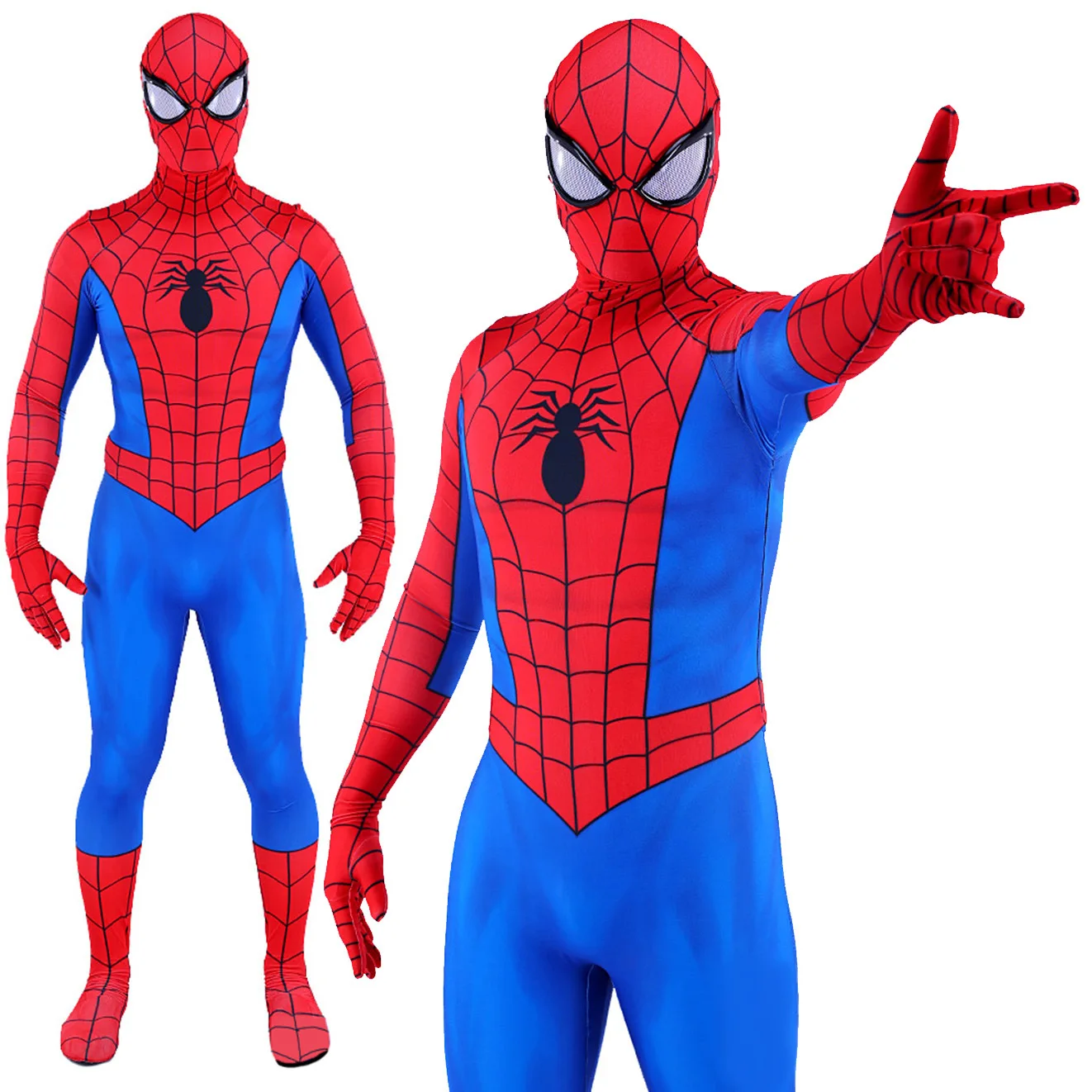 Romita Spider Man Cosplay Classic Peter Parker Spider Costume Superhero Printed Bodysuit Spider Spandex Outfit Halloween Costume