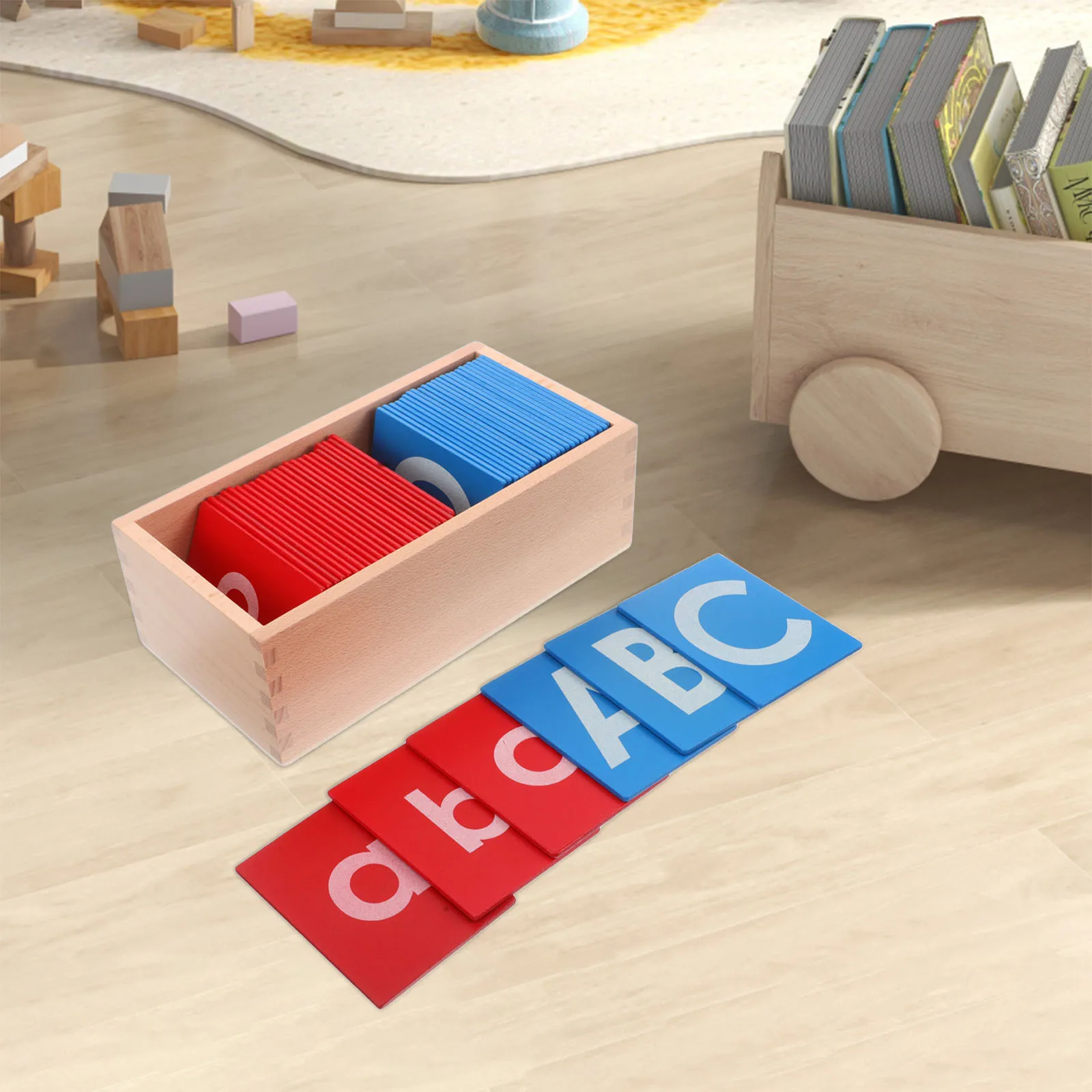 Montessori Wooden Alphabet Board Sandpaper Letters Educational Tools for Preschool Kindergarten Language Development Creative