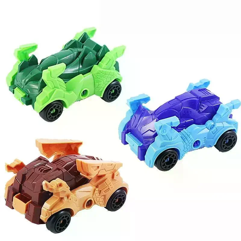 2Pcs Kids Dinosaur Deformation Toy Deformed Car Dinosaur Children Toys DIY Assembly Transformer Toy Car Model