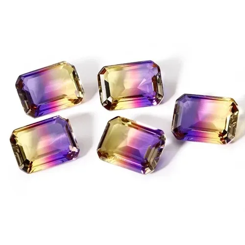 2.7-3.2ct Real Stones 8x10MM Rectangle Tourmaline Loose Gemstones Fashion Jewelry Accessories Multi Decorative Gift Stone 10pcs