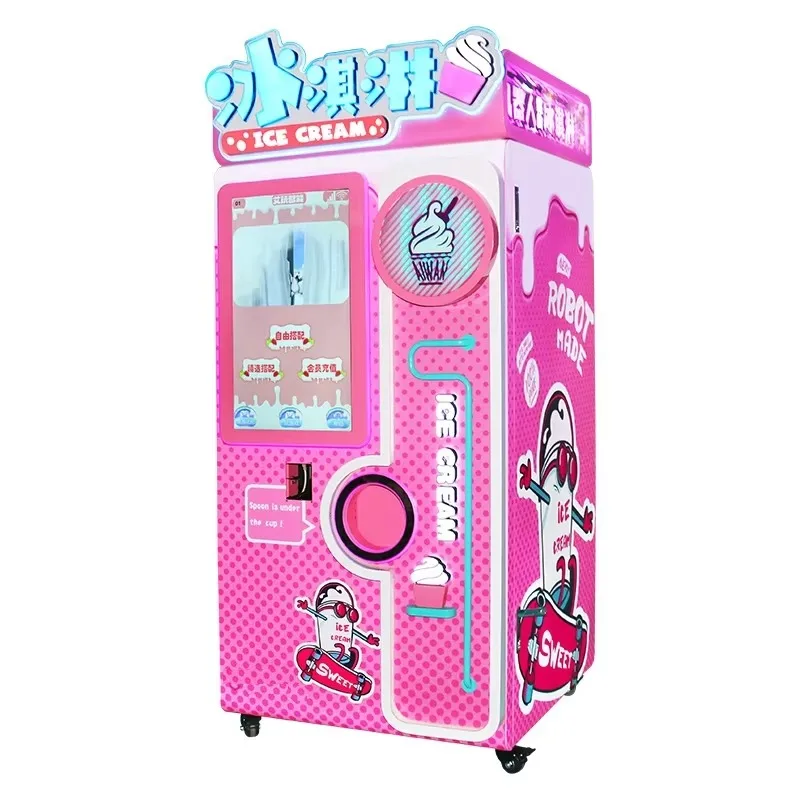 Smart Soft Serve Ice Cream Vending Machine with Remote Inventory Management Real Time Sales Data App Control