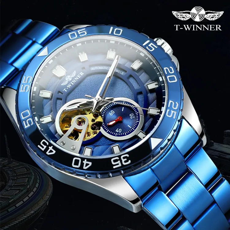 Fashion Winner Top Brand Men's Luminous Needle Multiple Colors Available Simple Atmospheric Fully Automatic Mechanical Watches