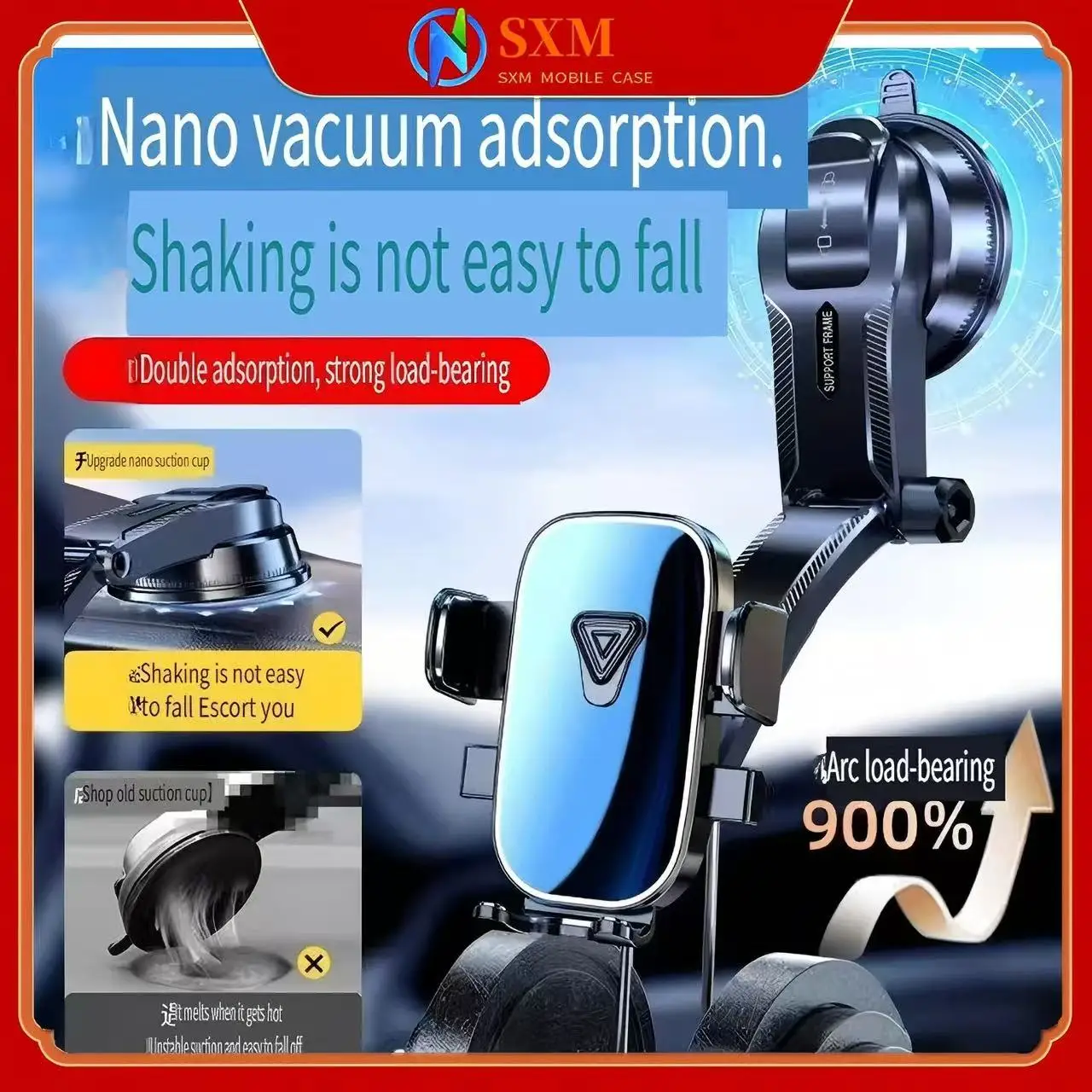 

Автомобильный держатель для мобильного телефона, приборная панель автомобиля, гравитационная навигация, автомобильное крепление, вращающаяся присоска, опорная рамка для зарядки мобильного телефона