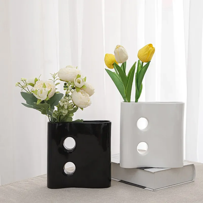 for Yidean Architectural Ceramic Vase Soft Home Decoration Strictly Selected Custom Cross Border Wholesale Wabi Sandy Wind