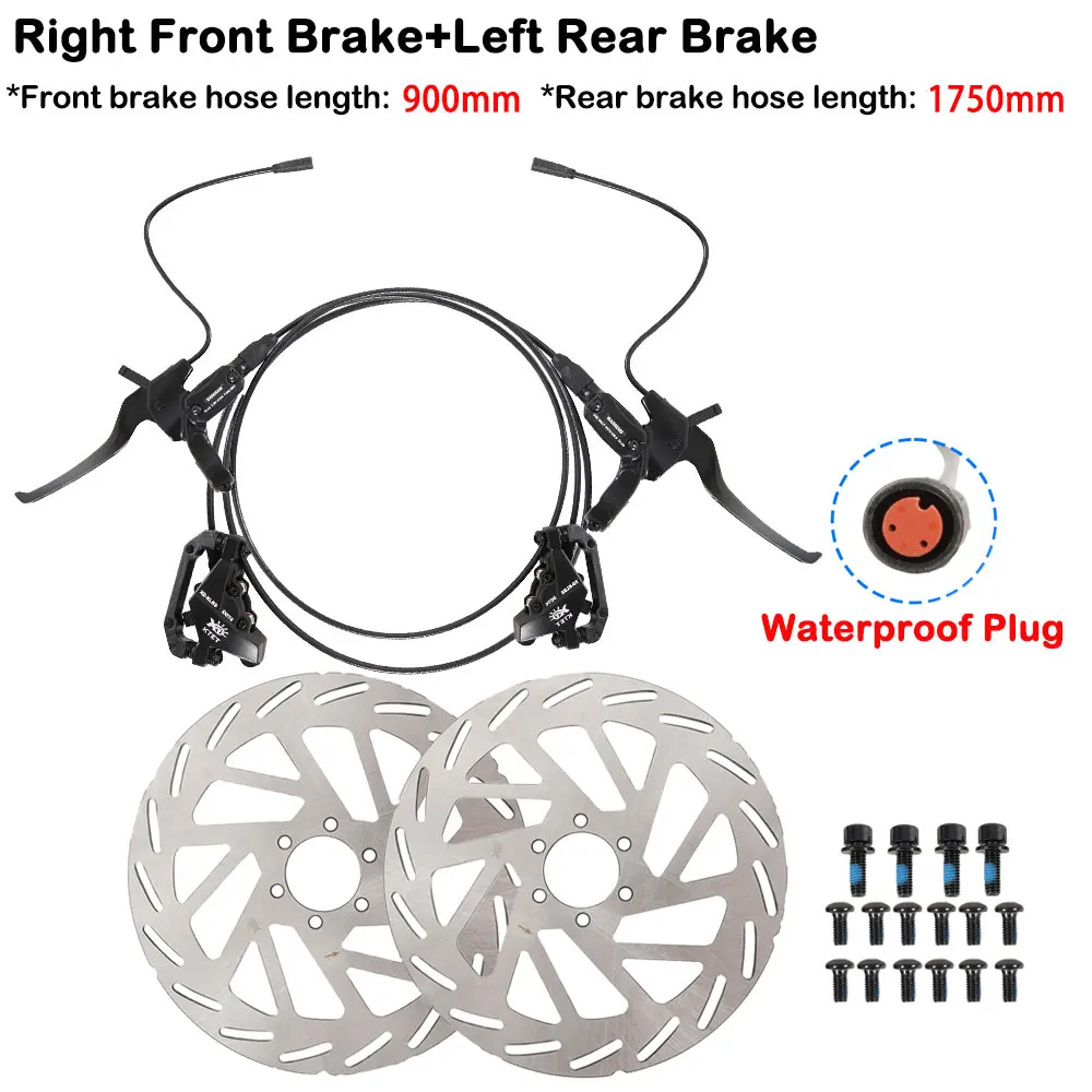 

Luxury 2 Piston Ebike Brake Handle Hydraulic Disc Brake Kit Ebike Power Cut Off Brake Level Bicycle Dual Disc Oil Brakes