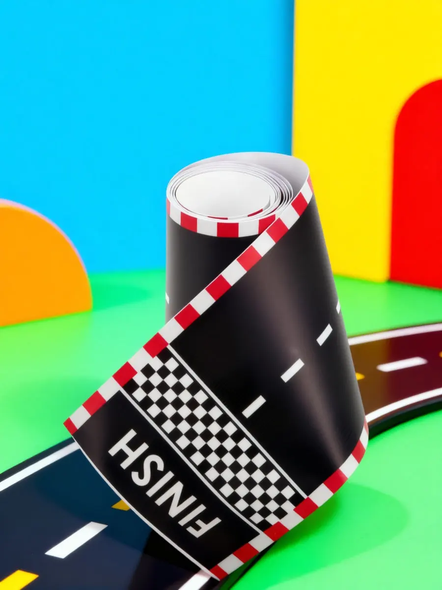 Road Tape for Cars DIY Highway Style Race Track Birthday Decoration Kids Creative Layout Traffic Road Sticker Highway Tape