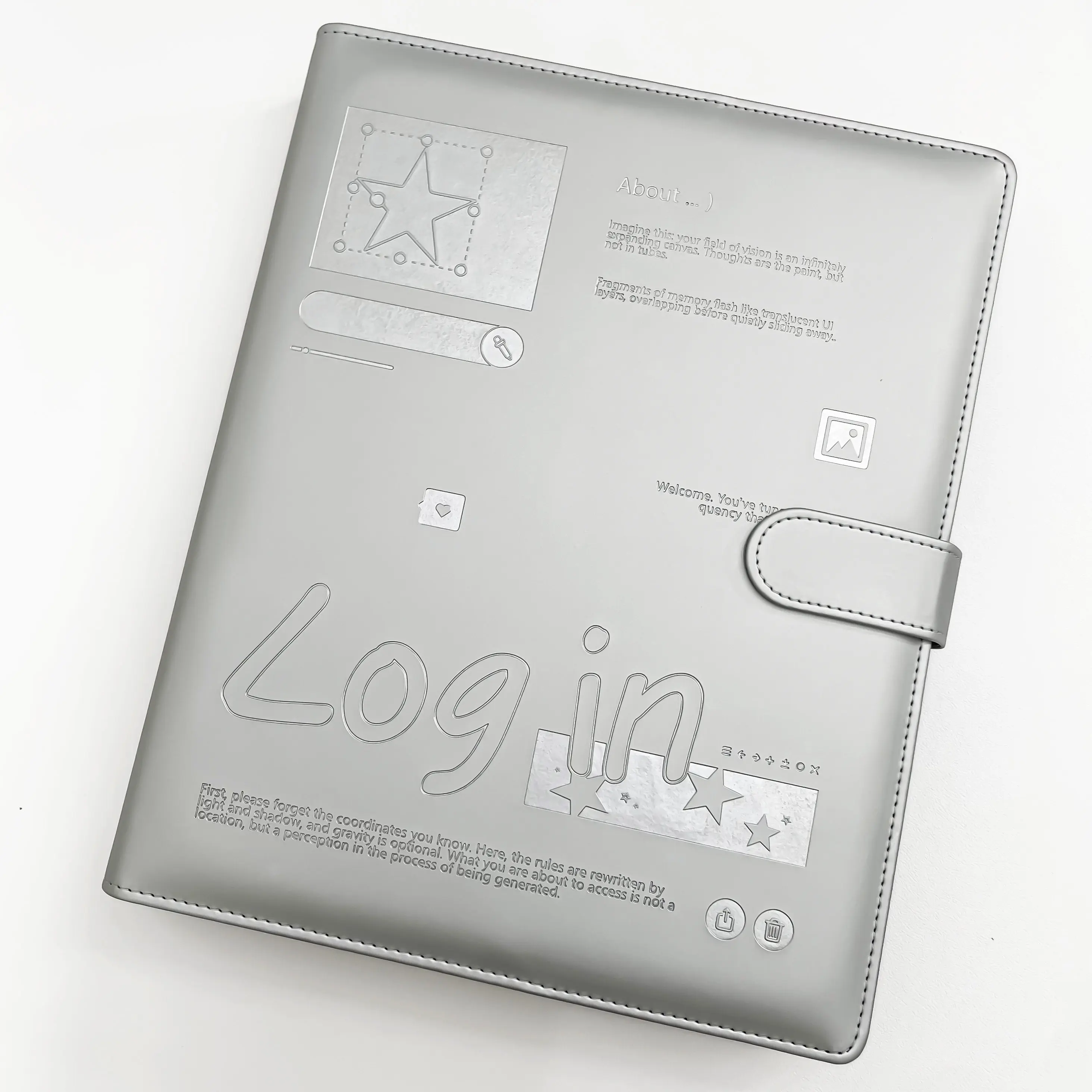 A4 Silver Embossed Card Album K-Pop Photocard Binder, Photo Sleeve, Polaroid & Postcard Holder, Large Collectible Organizer