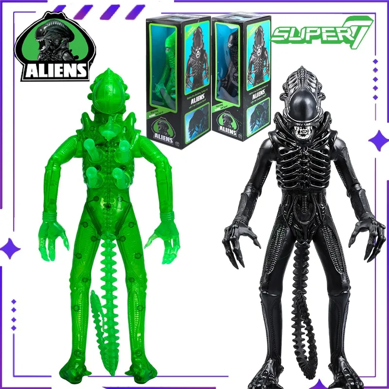 

[In Stock] Super7 Original Alien Fluorescent Green 18 Inch Super Size Doll Model Height 60cm American Retro Toy Rare Collection
