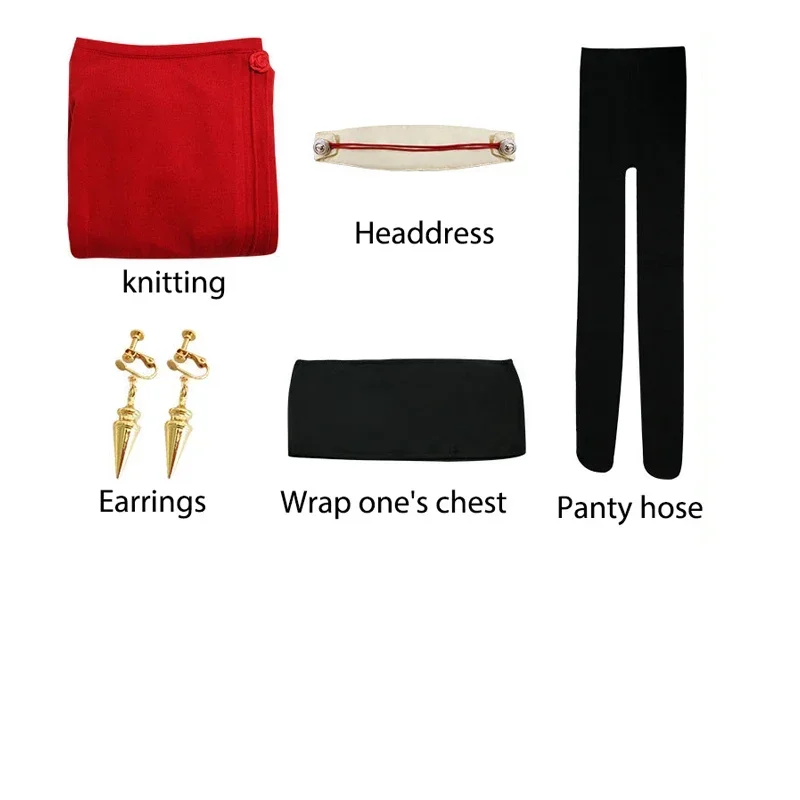 Yor Forger Cosplay Long Red Knitting Sweater Costume Anime Spy Family Women's Wear