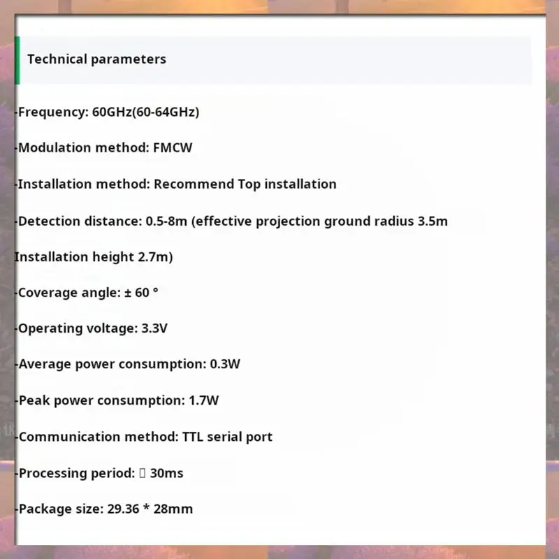 Top Sale 60Ghz Millimeter Wave Radar Passenger Flow Statistics Sensor Module LD6001C Entrance&Exit Counting Detection