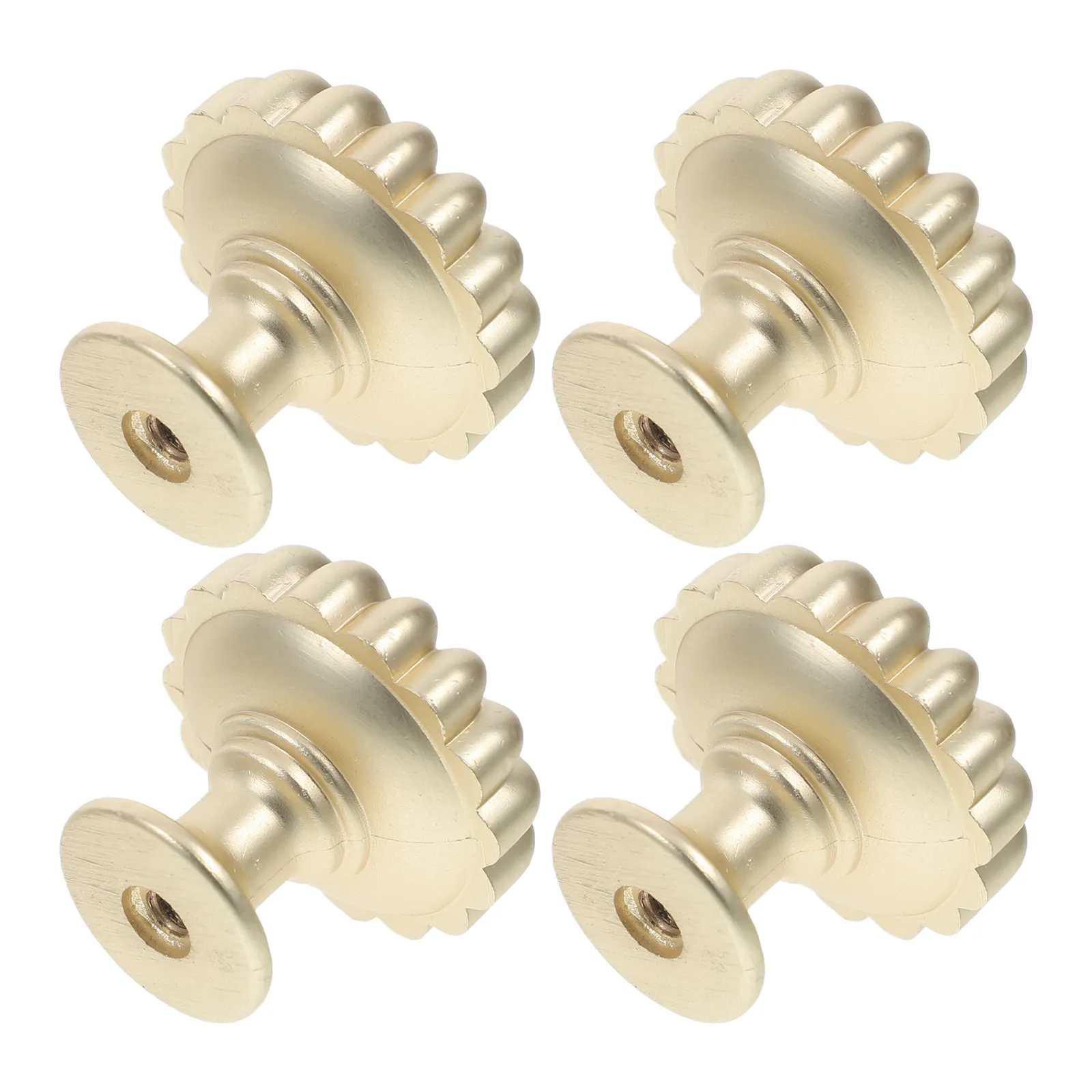 

4Pcs Comfortable Texture Copper Pumpkin Knobs for Dresser Drawers Cabinets Vintage Retro Gold Decorative Cabinet Hardware Round