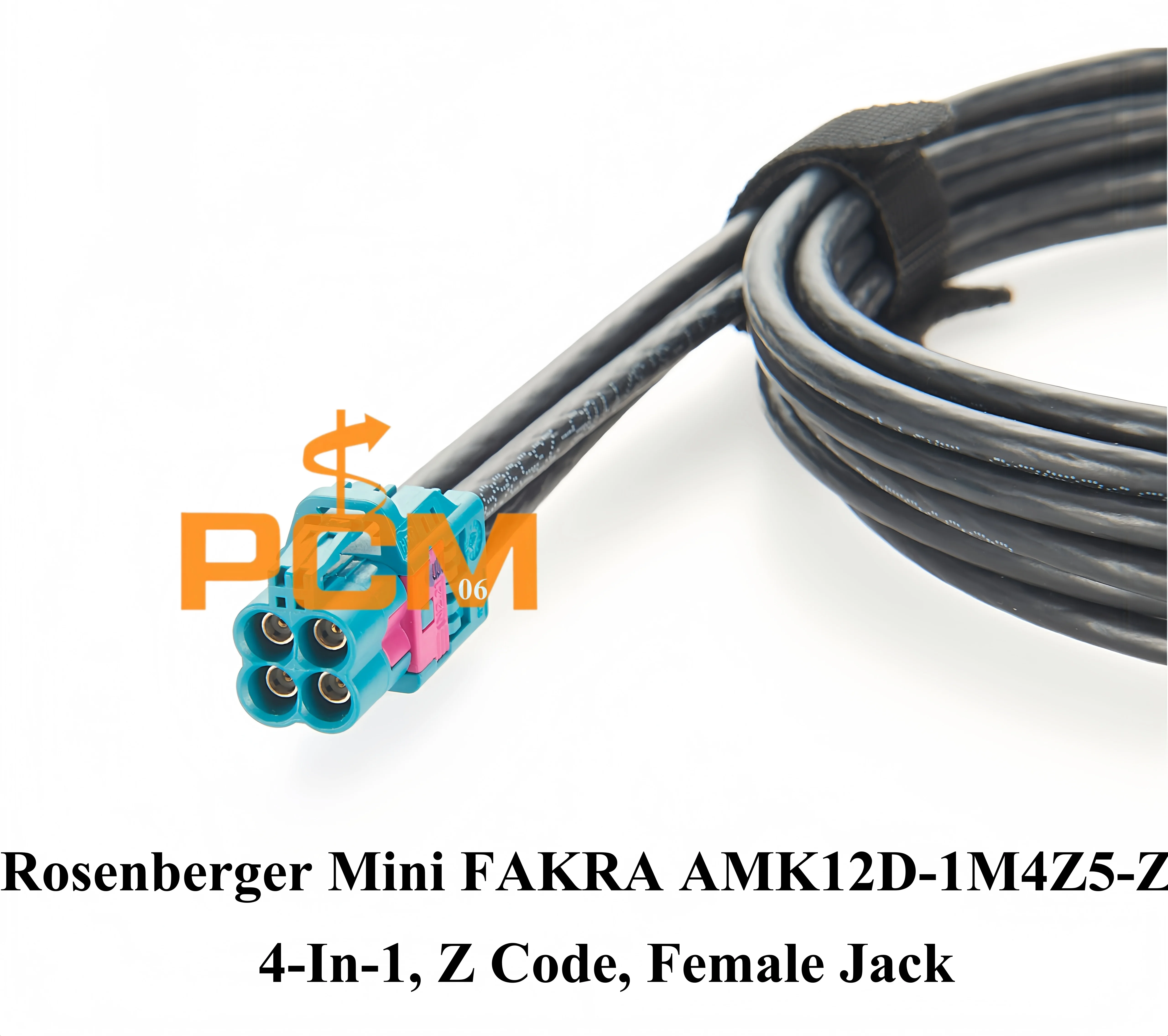 Original Rosenberger Water Blue Quad HFM Mini FAKRA AMK12D-1M4Z5-Z auf FAKRA 59Z113-000-Z Kfz-Koaxialkabelbaugruppe 50 Ohm – Detail 3