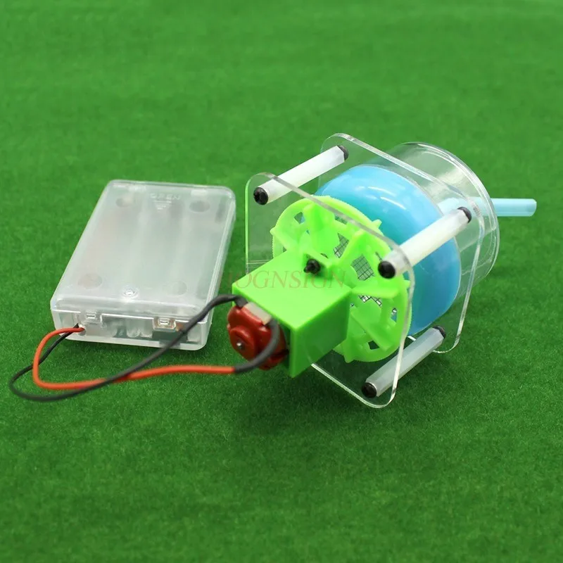 1set DIY Transparent Vacuum Cleaner Experimental Kit Assembly Model Toy Fine Mouth Straw Blade Dust Removal Model