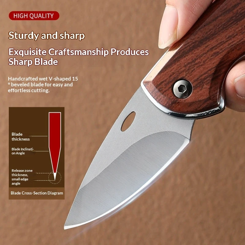 Mini Folding Knife Stainless Steel Keychain Fruit Knife For Package Opening Vegetable Peeling Multi - Purpose Portable Kitchen T