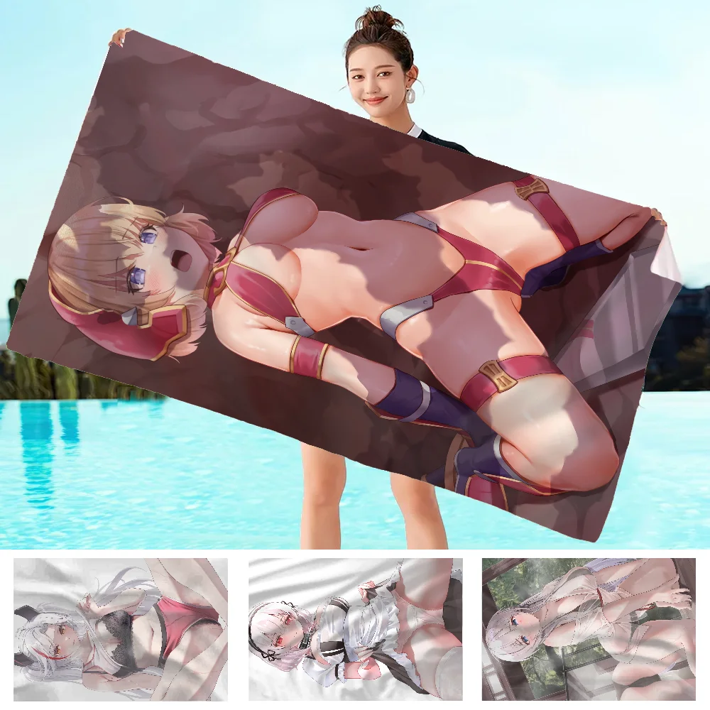 Cute Sexy Anime Girl NSFW Part1 Towel Bath towel pattern beach towel quick drying and absorbent Pure Cotton basically never fade