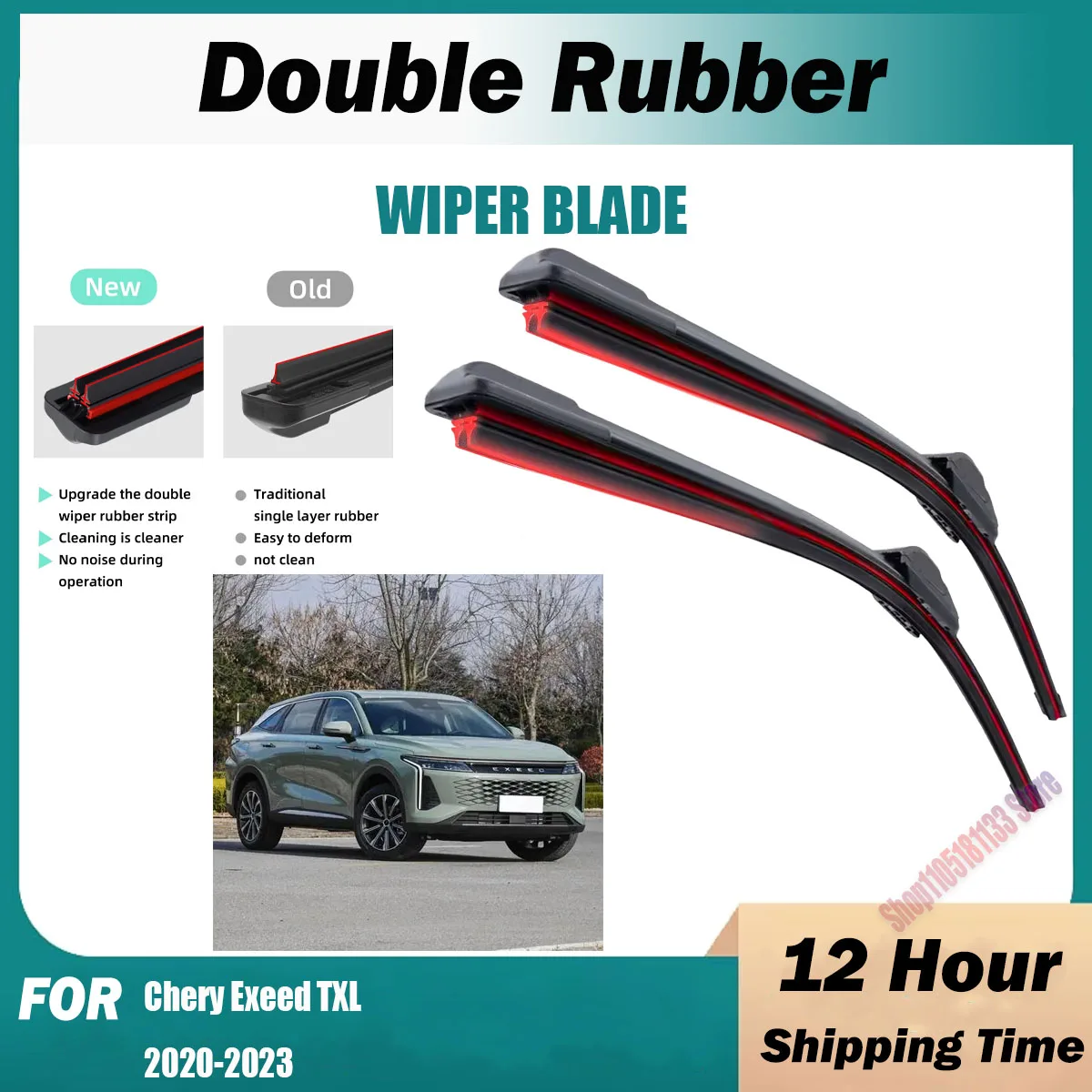 

Car Wiper For Chery Exeed TXL 2020-2023 23" + 18" Front Rear Wiper Blades Brushes Cutter Accessories 2020 2021 2022 2023