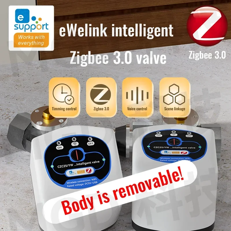 eWelink Zigbee Intelligent Valve DN15/DN20/DN25 App Remote Control Works With Salutel/Alex/Alice/Google Assistant/Smart Things