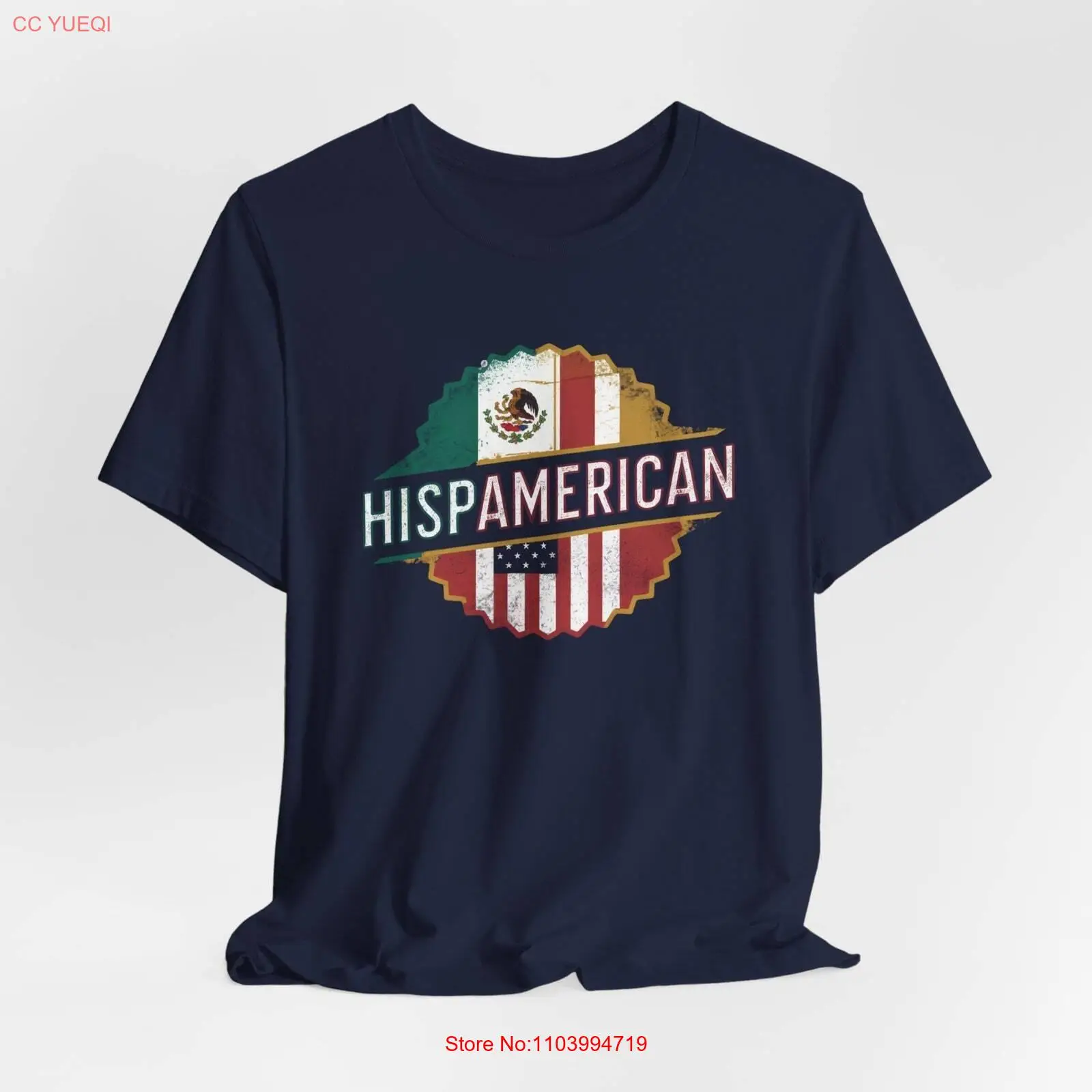 Hybrid Flag HispAmerican (Hispanic-American) T-Shirt - HispAmerican Flag Hybrid