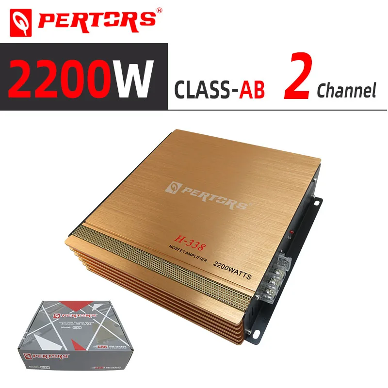 RMS 2*70W @ 4Ω/2*100W @ 2Ω 2-ch A/B Class Car Audio Amplifier with Nickel-plated terminal/Safety copper foil fuse/good capacitor