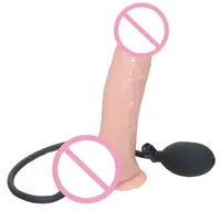 Huge Inflatable Dildo Suction Cup Anal Plug Realistic Penis Pump Big Butt Plug Vaginal Stimulation Sex Toys for Women Female