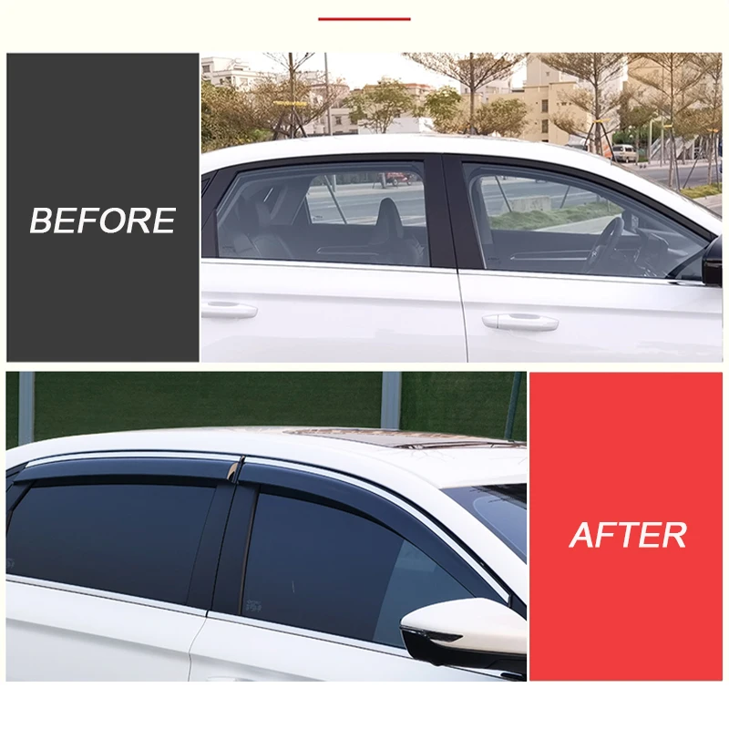 For Geely Emgrand 2021 2022 Car Windows visor Rain proof car windows  bright strip Automotive exterior modification