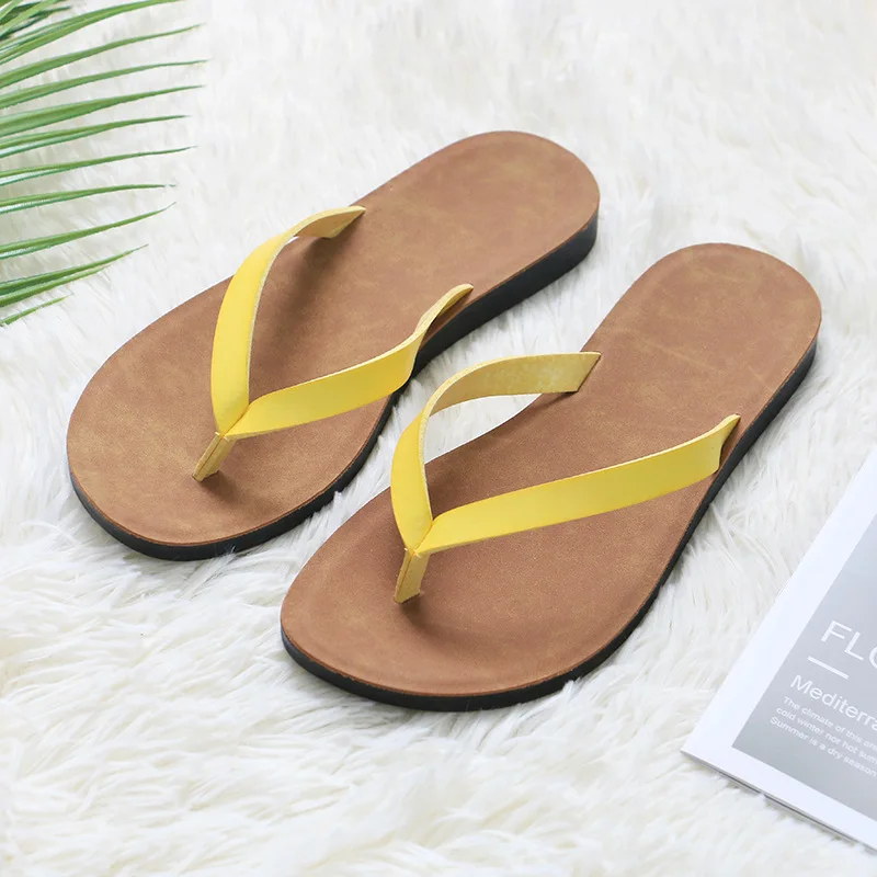 Women's Summer New Flip Flops 2026 New Chic Flat Beach Sandals Casual Outdoor Wear Non Slip Thong Slippers for Vacation