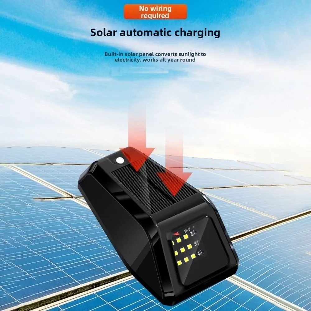 Solar Powered Solar Warning Light LED Technology Warning Function Remote Control Lamp Roof Mounted Remote Controlled