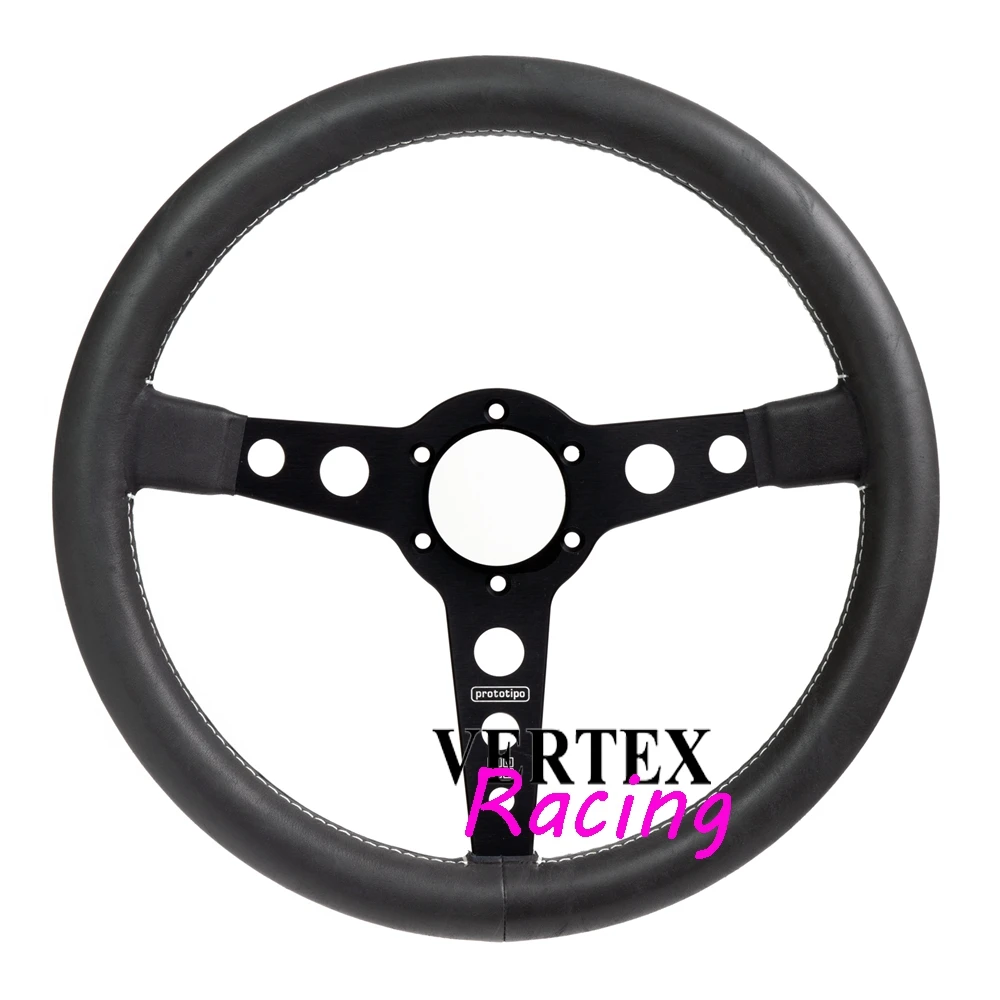 Drift Universal 14Inch Racing MOMO Prototipo Steering Wheel Car JDM Leather Steering Wheel Volantes For VW HONDA TOYOTA BMW