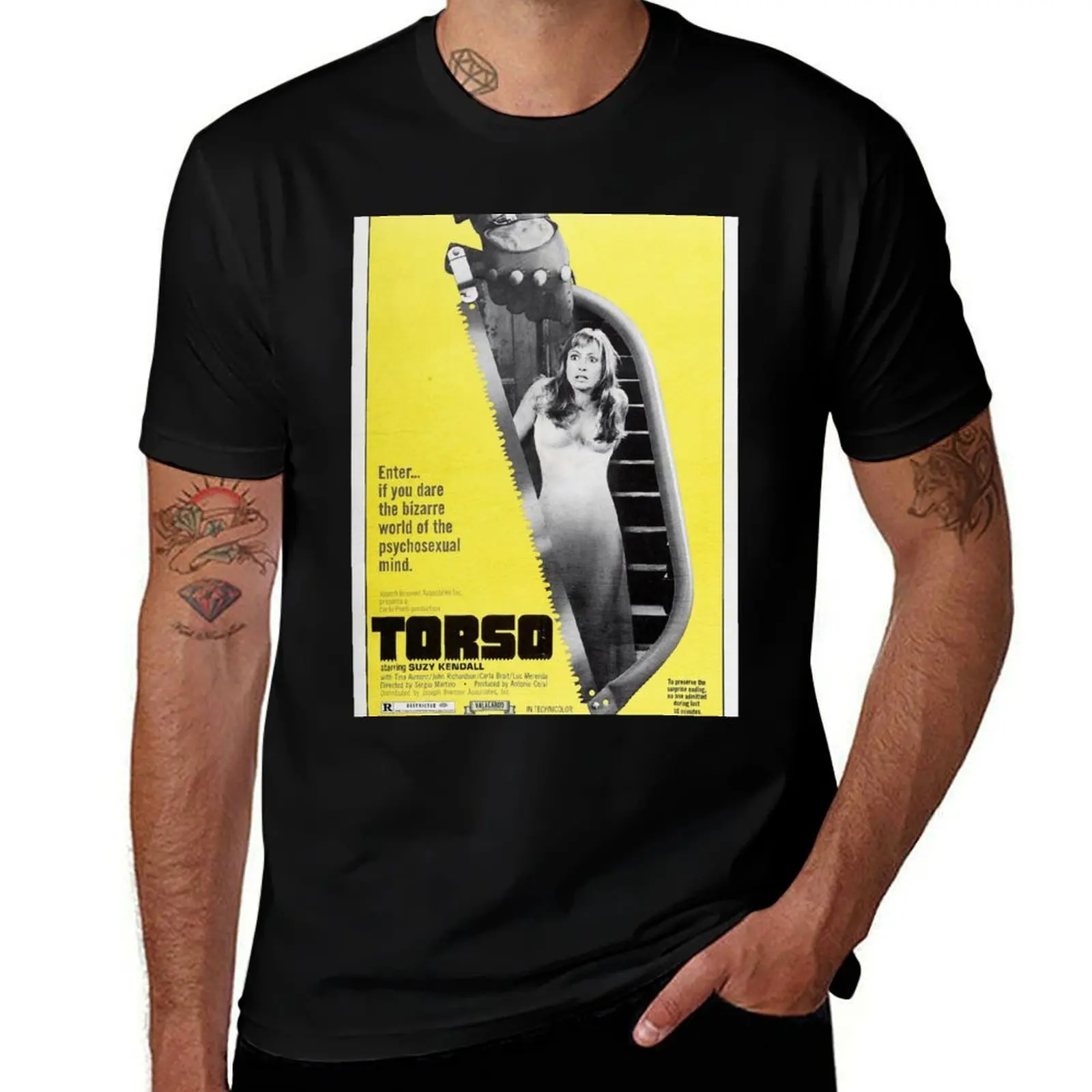 Torso - Italian Giallo Movie Poster - A Sergio Martino film with Suzy Kendall T-Shirt g man t shirts for men T-Shirt