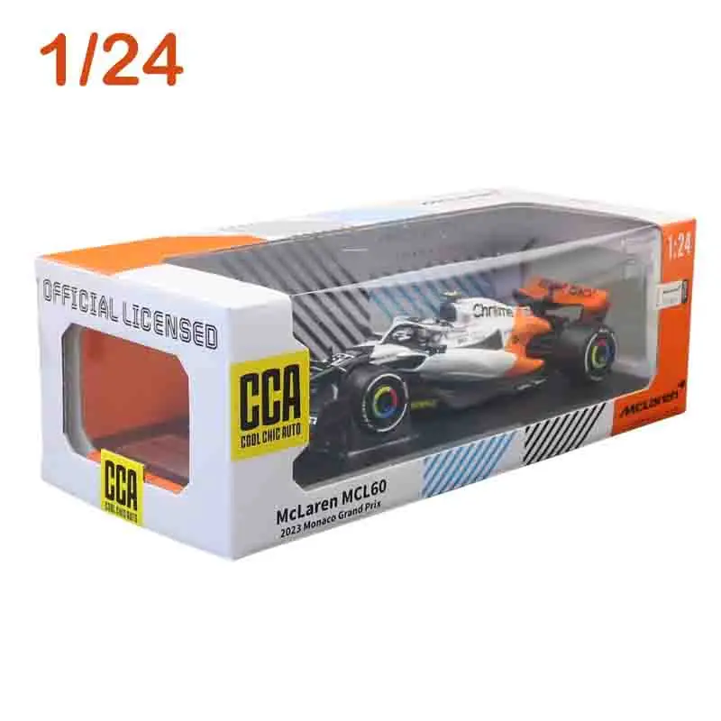 cca-msz-1-24-ホワイト-モナコバージョン-マクラーレン-f1-2023-mcl60-4--ランド・ノリス-81--オスカー・ピアストリ合金製カーモデル玩具シリーズコレクション