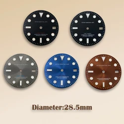 NH35 Dial 28.5mm S Dial Ice Blue Luminous Dial SUB Dial Suitable For NH35/NH36/4R/7S Movement Watch Modification Accessories