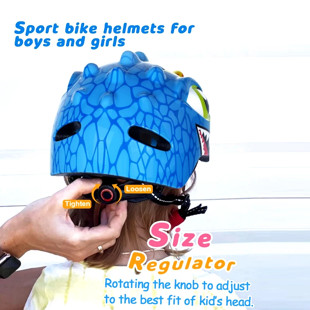 Toddler Kids Bike Helmet Lightweight 3D Children Bicycle Helmet for Boys Girls Age 3-8 for Multi-Sport Scooter Cycling Skating